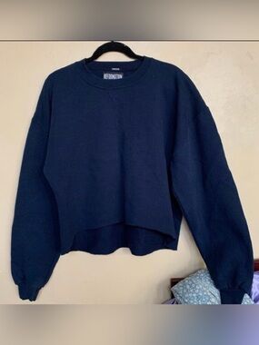 Reformation Dark Navy Cropped Pullover
